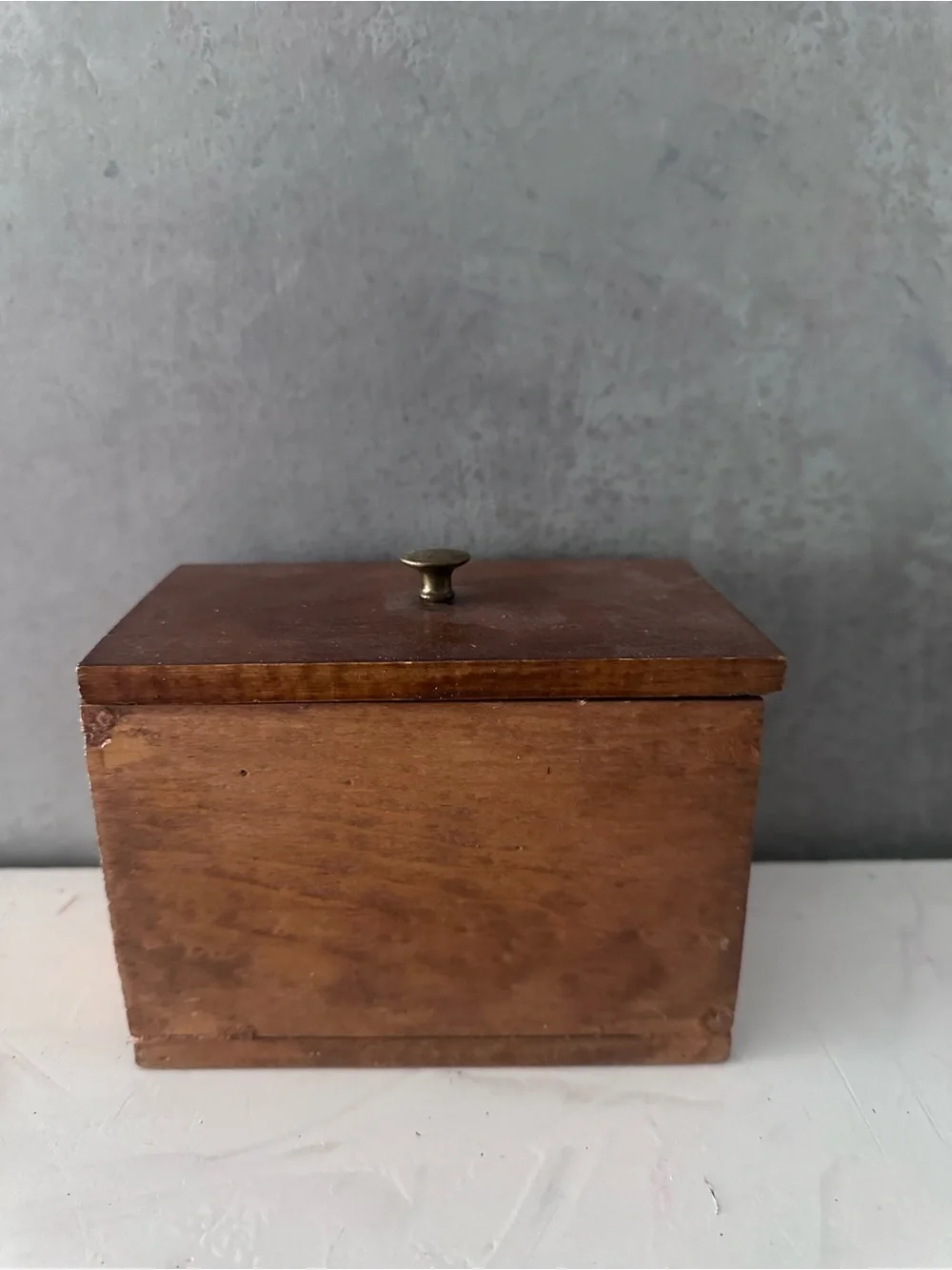 Vintage wood recipe box